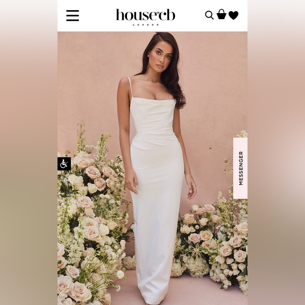 COPY - HOUSE OF CB - VORY DRAPED BRIDAL GOWN - LIMITED EDITION